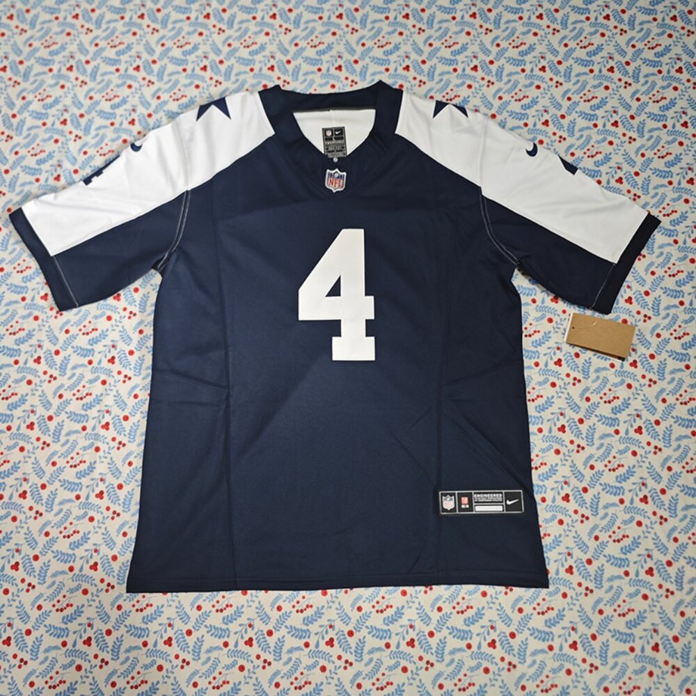 Dak Prescott Dallas Cowboys blue jersey No. 4